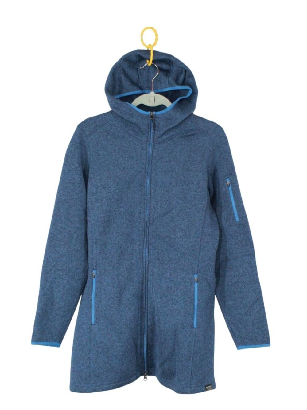 LL Bean Women's Sweater Fleece Coat Navy Everyday Outdoor Casual Size Large